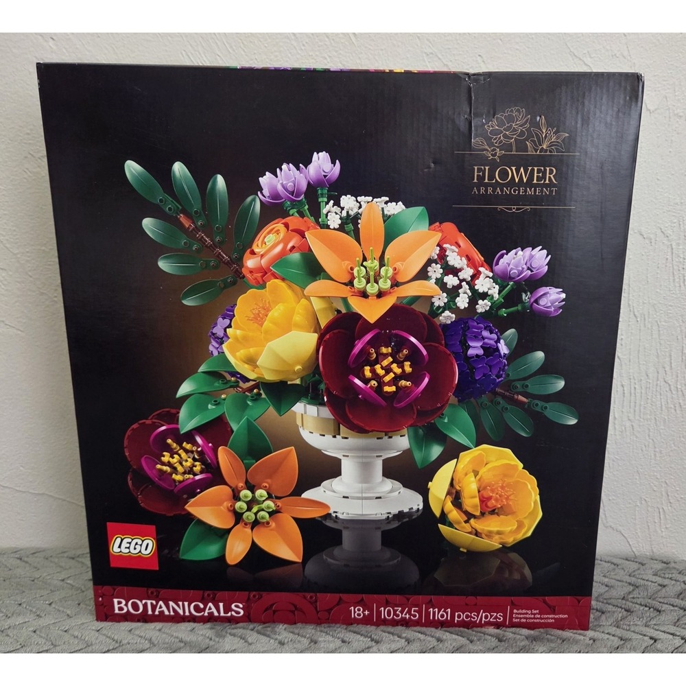 LEGO Botanicals Flower Arrangement 10345 Set 1161 pcs Brand New Sealed 18+